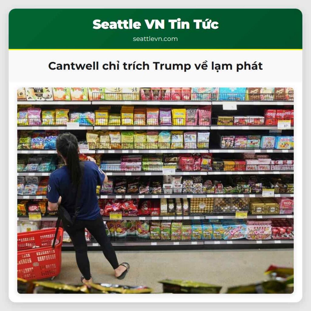 Cantwell chỉ trích Trump về lạm phát