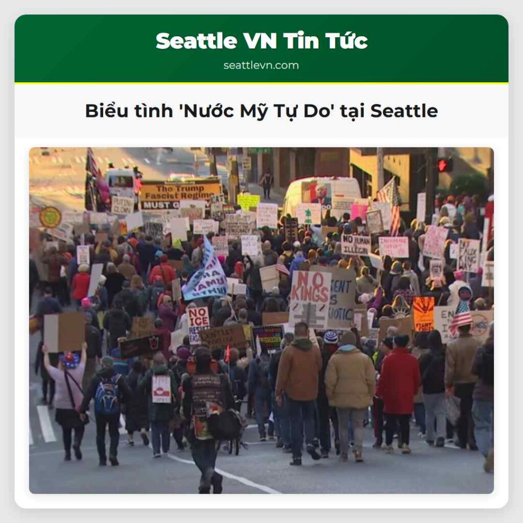 Biểu tình 'Nước Mỹ Tự Do' tại Seattle