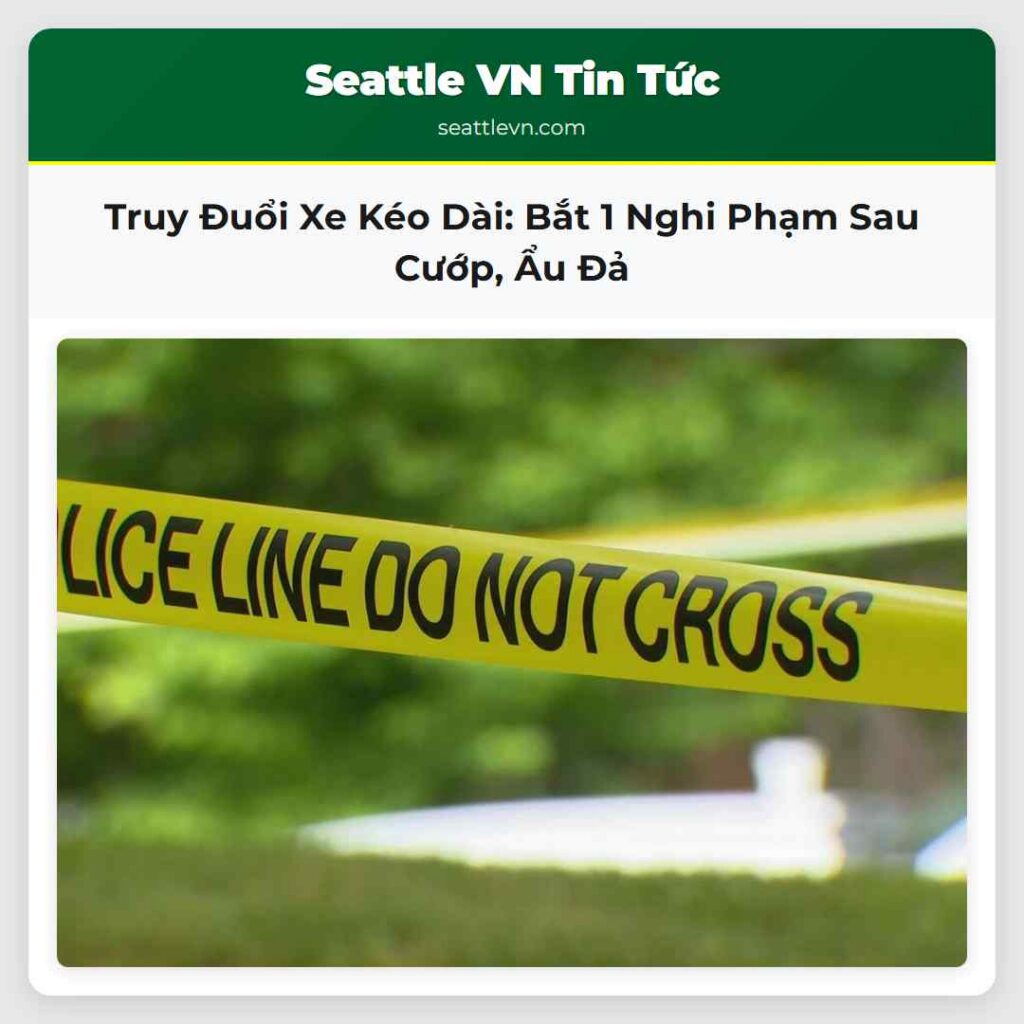 Truy Đuổi Xe Kéo Dài: Bắt 1 Nghi Phạm Sau Cướp,