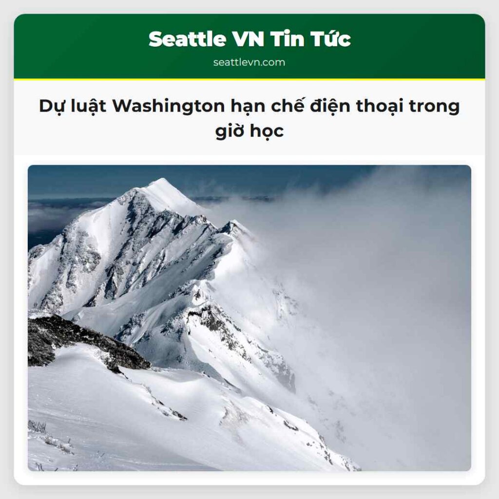 Dự luật Washington hạn chế điện thoại trong giờ