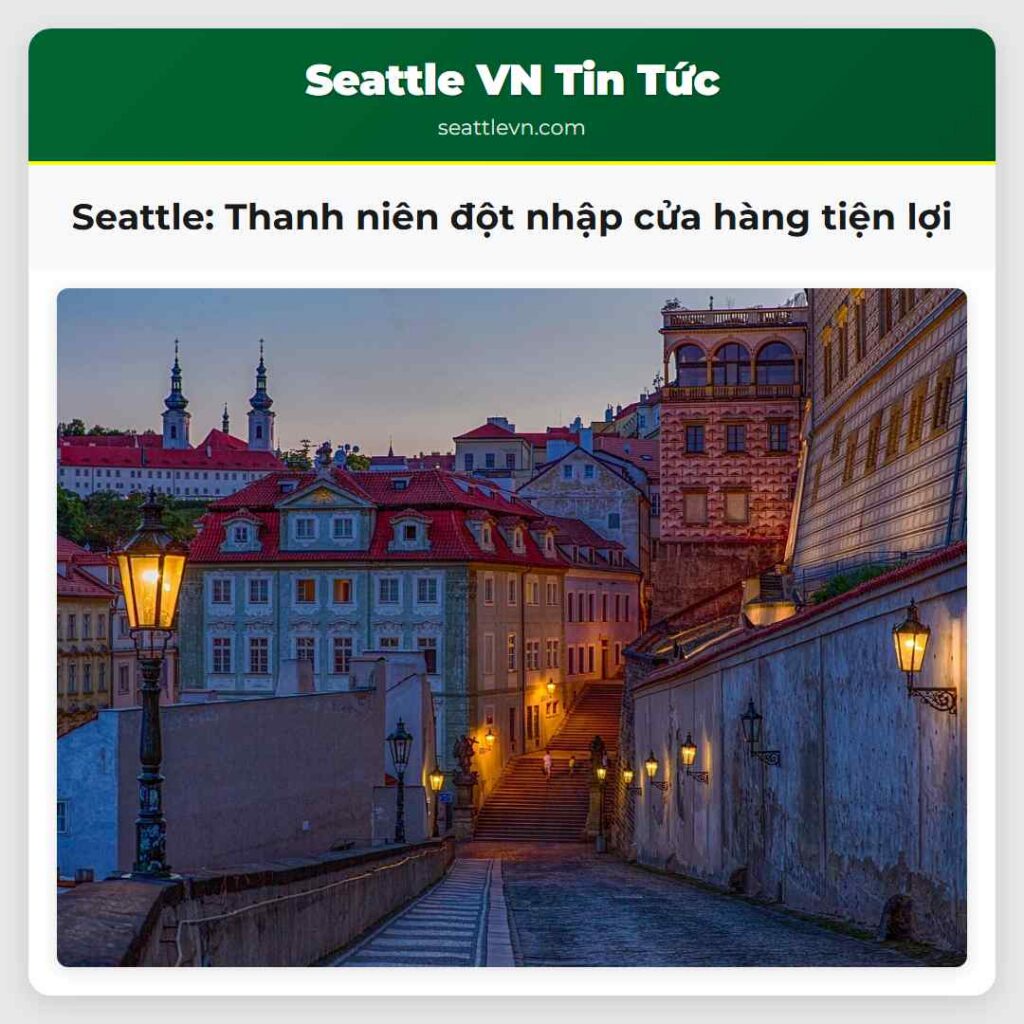 Seattle: Thanh niên đột nhập cửa hàng tiện lợi
