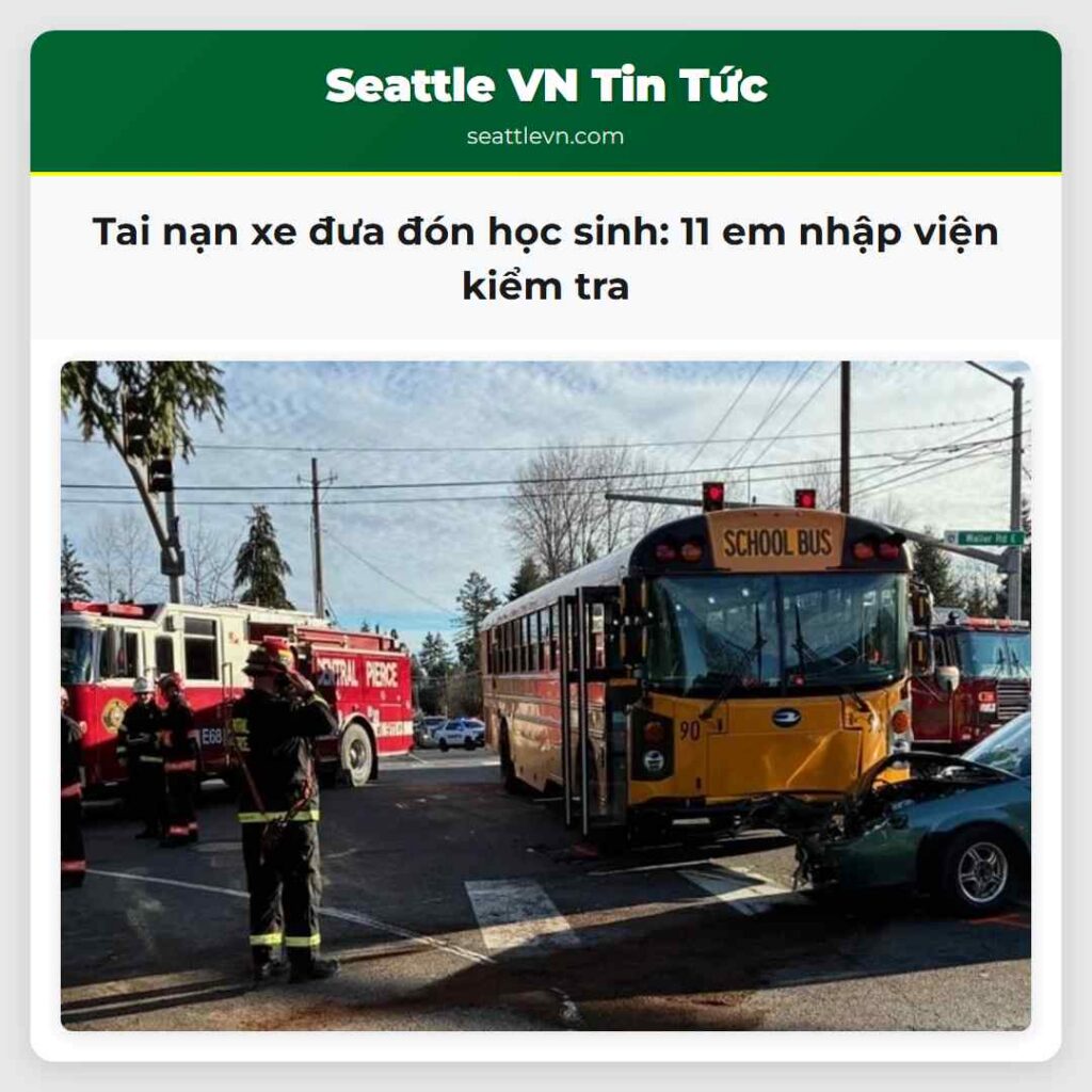 Tai nạn xe đưa đón học sinh: 11 em nhập viện kiểm