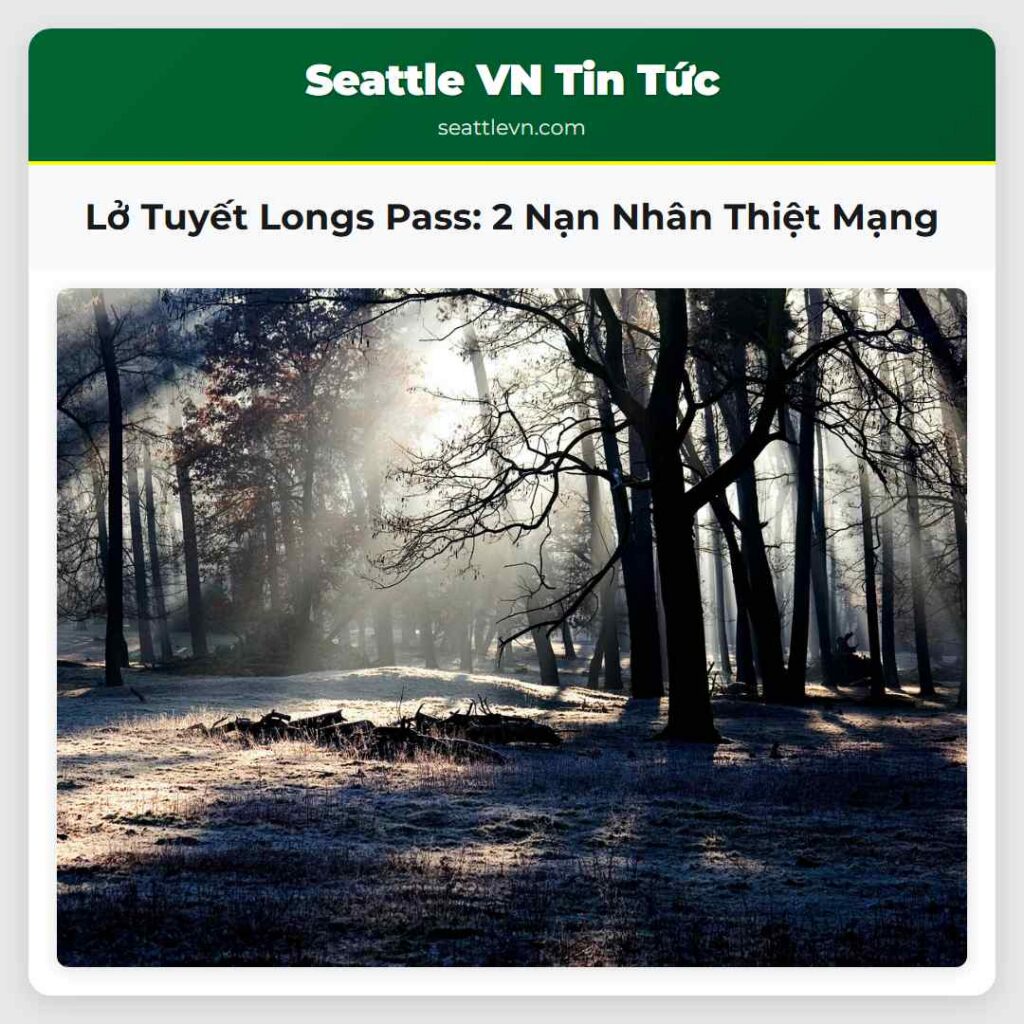 Lở Tuyết Longs Pass: 2 Nạn Nhân Thiệt Mạng