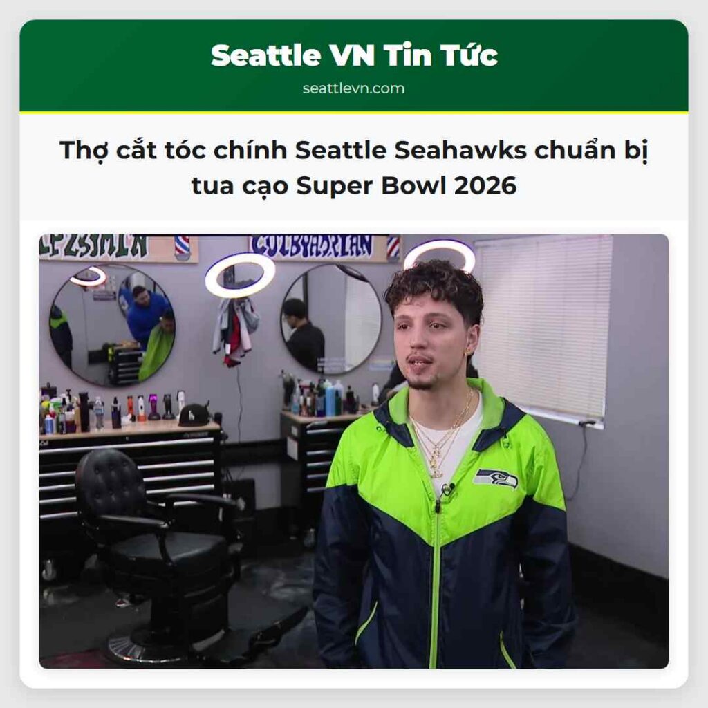 Thợ cắt tóc chính Seattle Seahawks chuẩn bị tua