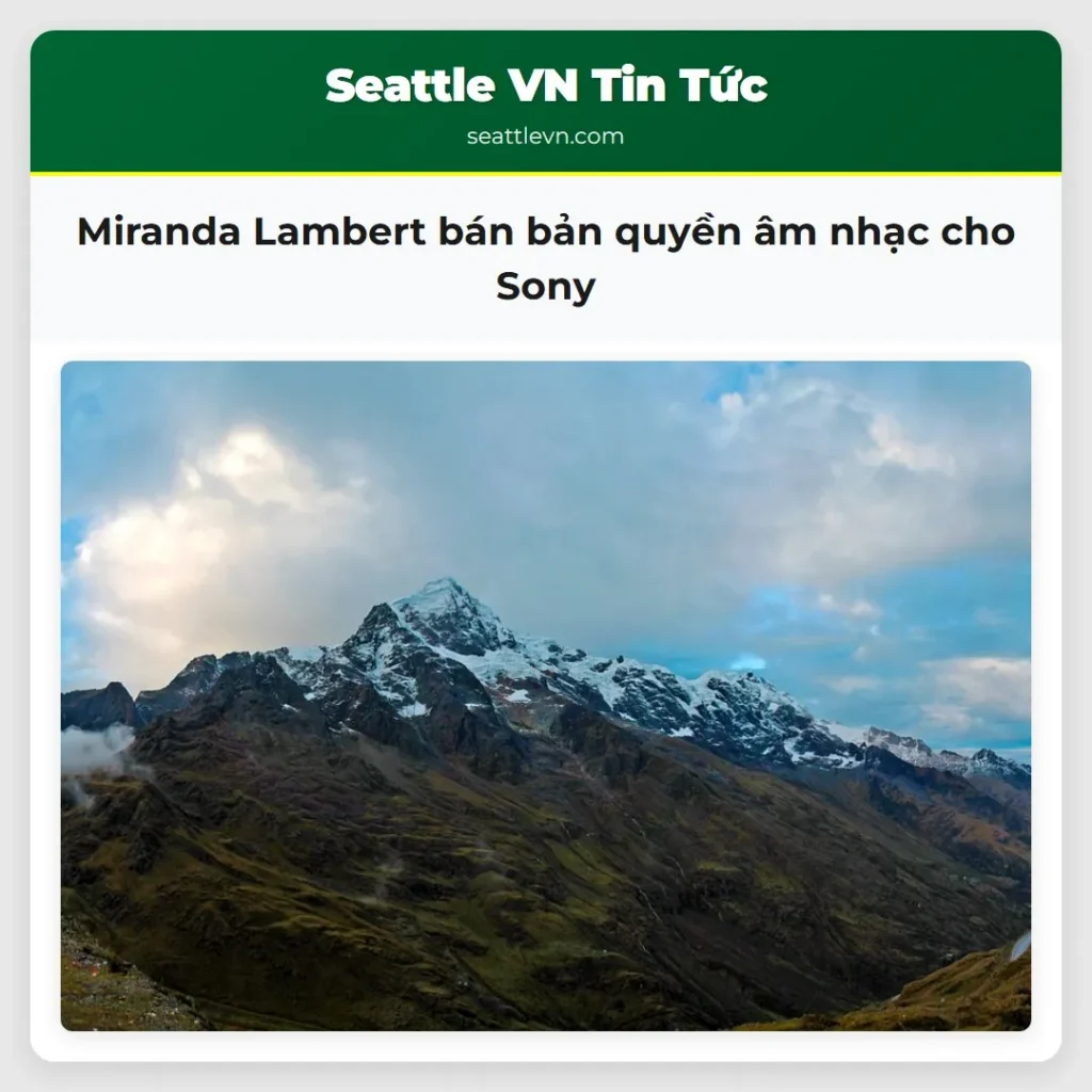 Miranda Lambert bán bản quyền âm nhạc cho Sony