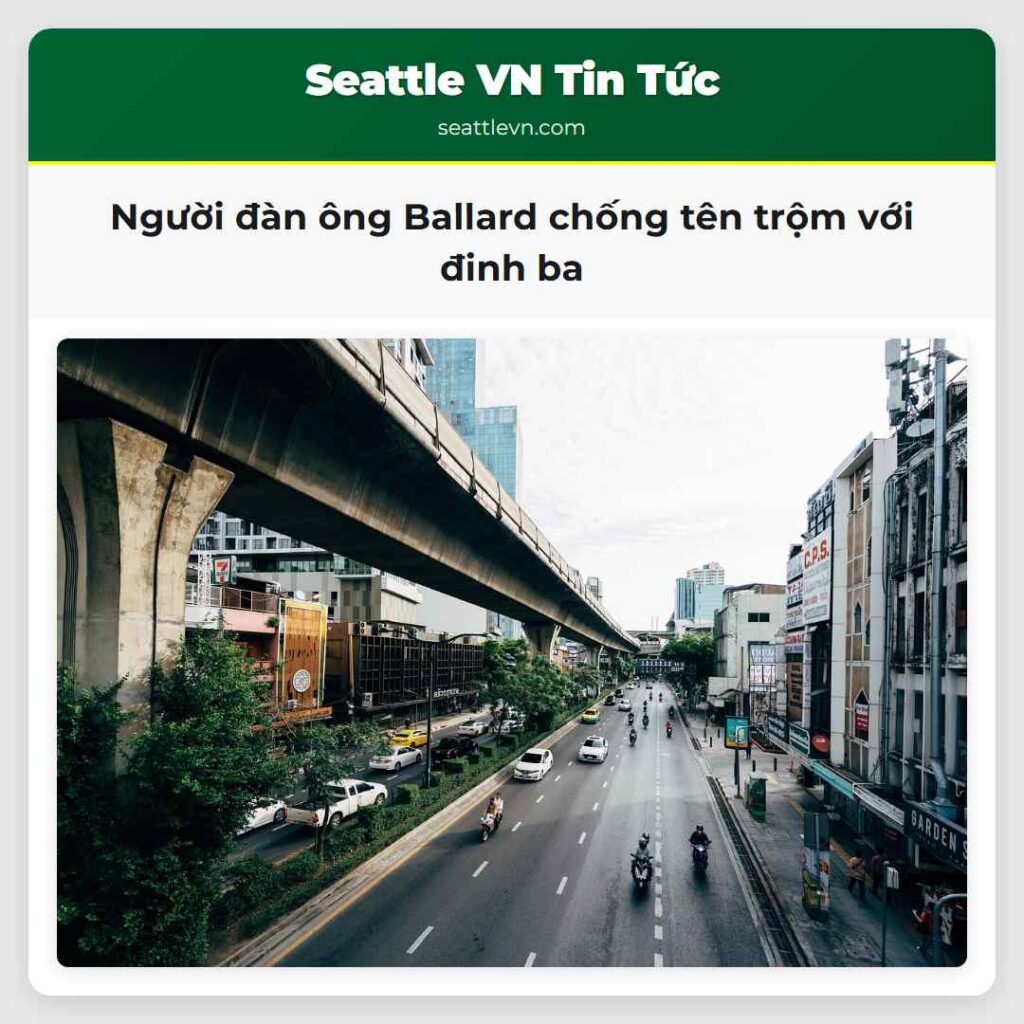 Người đàn ông Ballard chống tên trộm với đinh ba