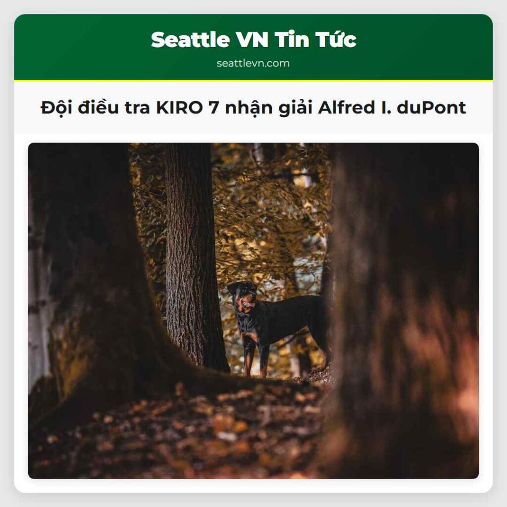 Đội điều tra KIRO 7 nhận giải Alfred I. duPont