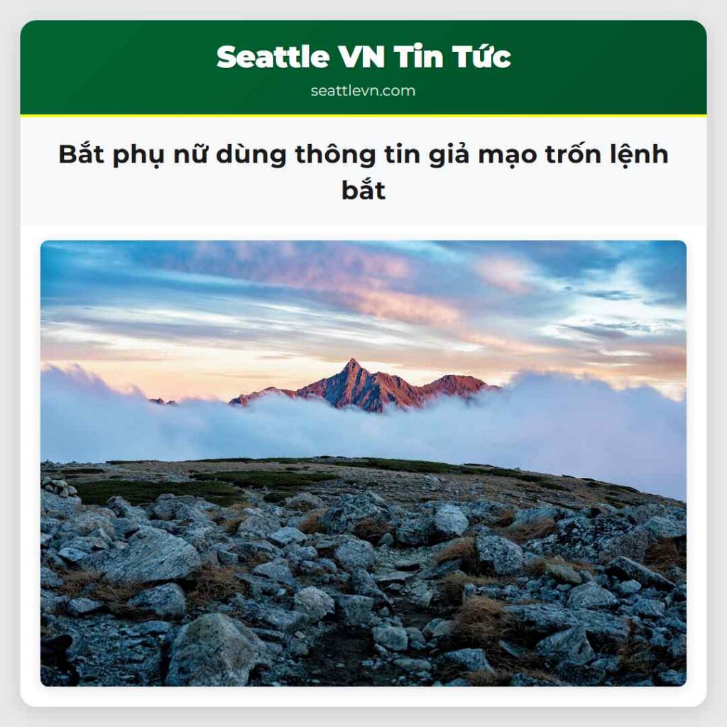 Bắt phụ nữ dùng thông tin giả mạo trốn lệnh bắt