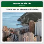 TP.HCM Đợt mưa lớn gây ngập úng nhiều tuyến đường