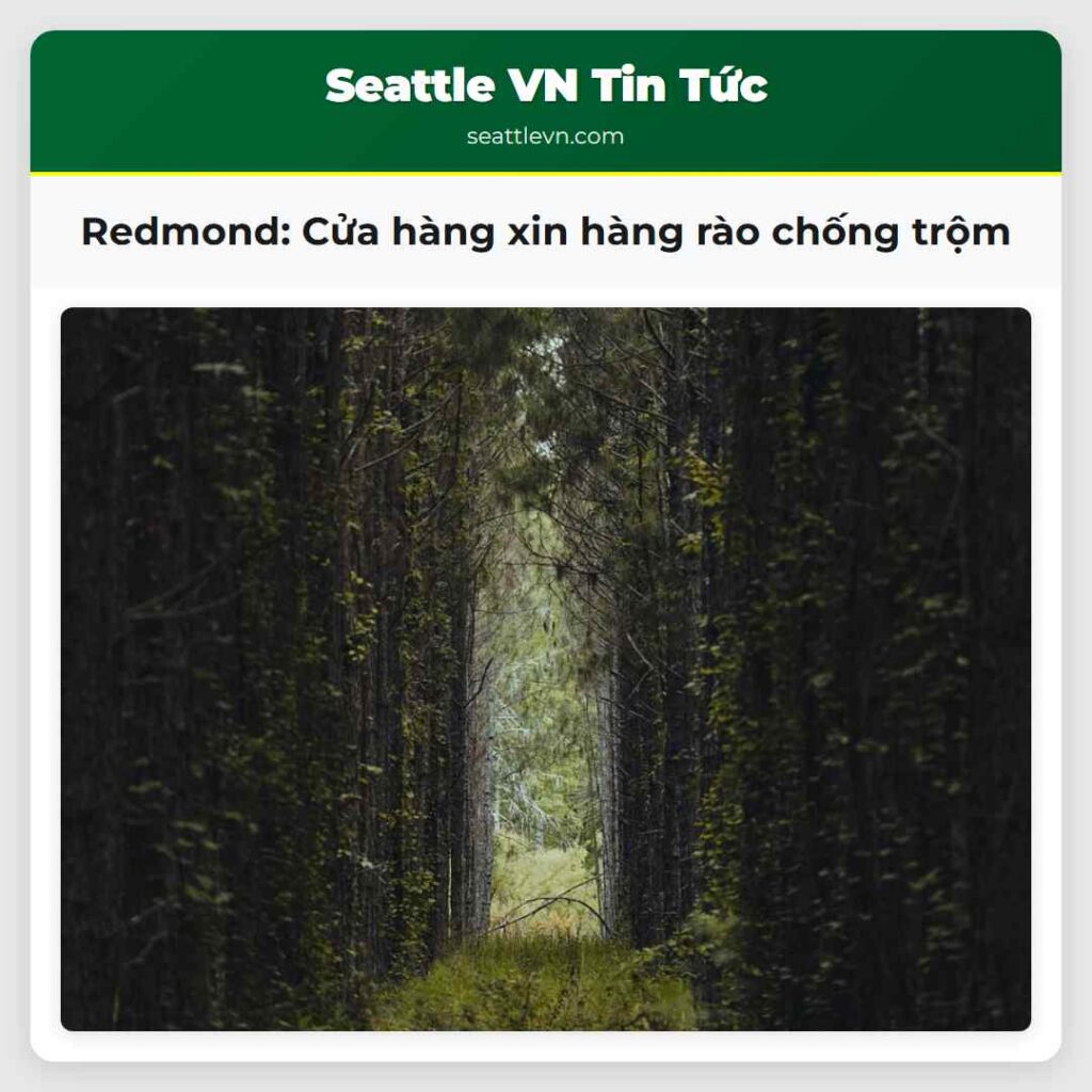Redmond: Cửa hàng xin hàng rào chống trộm