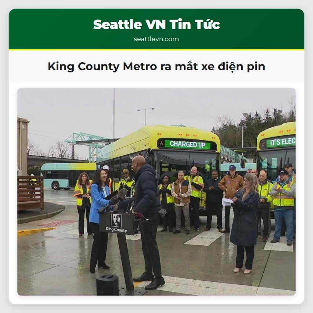 King County Metro ra mắt xe điện pin