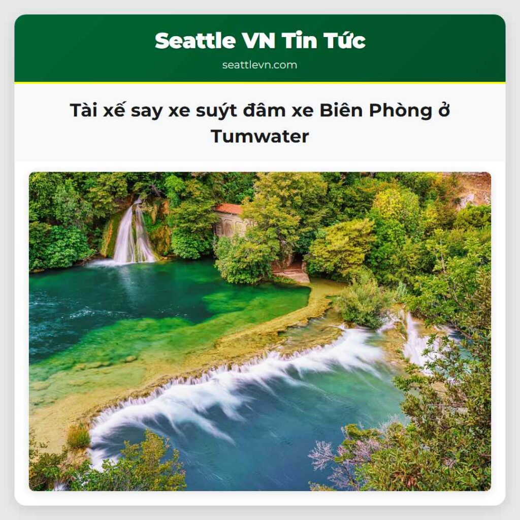 Tài xế say xe suýt đâm xe Biên Phòng ở Tumwater