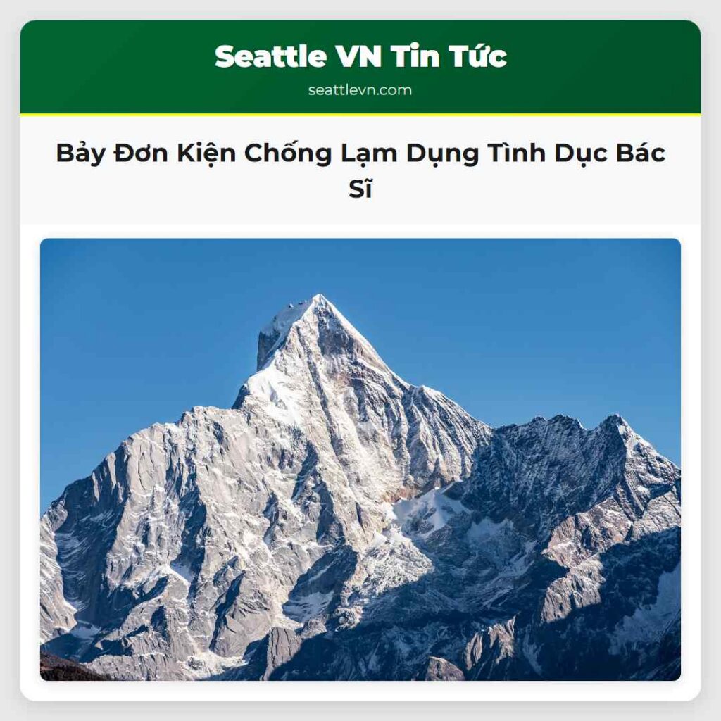 Bảy Đơn Kiện Chống Lạm Dụng Tình Dục Bác Sĩ