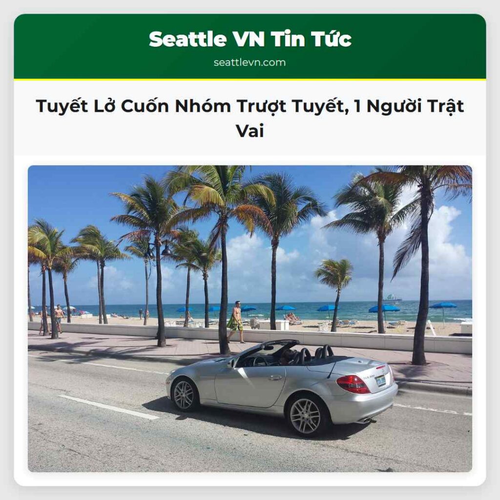 Tuyết Lở Cuốn Nhóm Trượt Tuyết, 1 Người Trật Vai