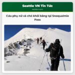Cứu hộ thành công phụ nữ và chó sau khi rơi xuống băng tại khu vực Snoqualmie Pass