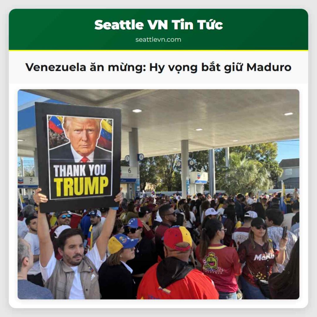 Venezuela ăn mừng: Hy vọng bắt giữ Maduro