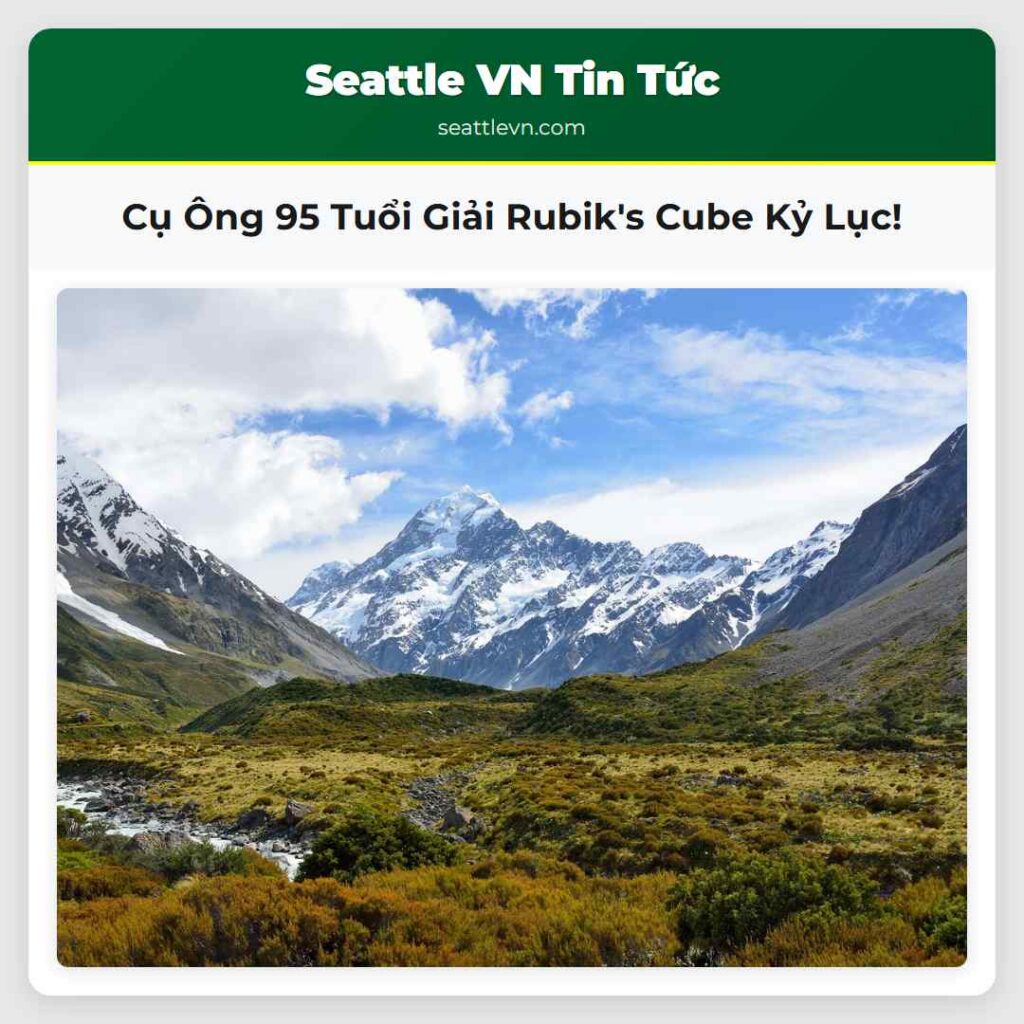 Cụ Ông 95 Tuổi Giải Rubik's Cube Kỷ Lục!