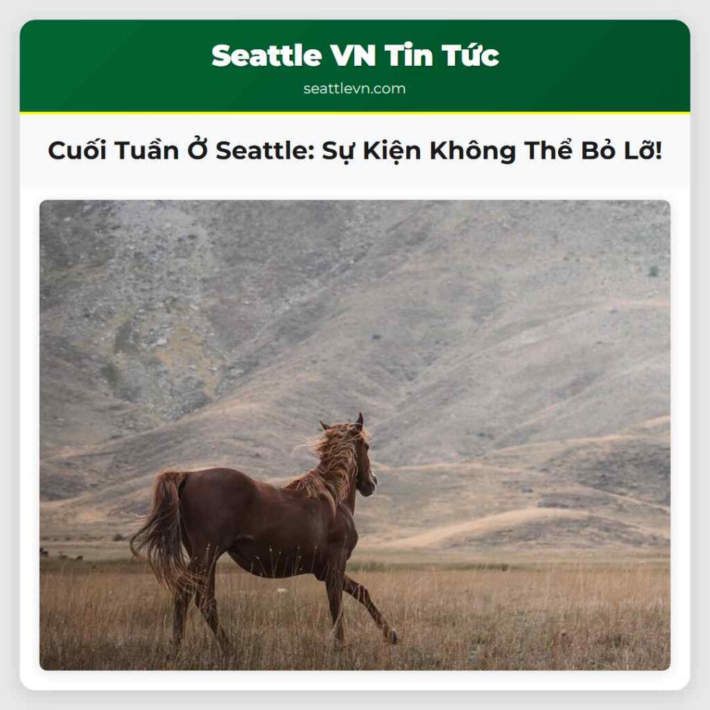 Cuối Tuần Ở Seattle: Sự Kiện Không Thể Bỏ Lỡ!