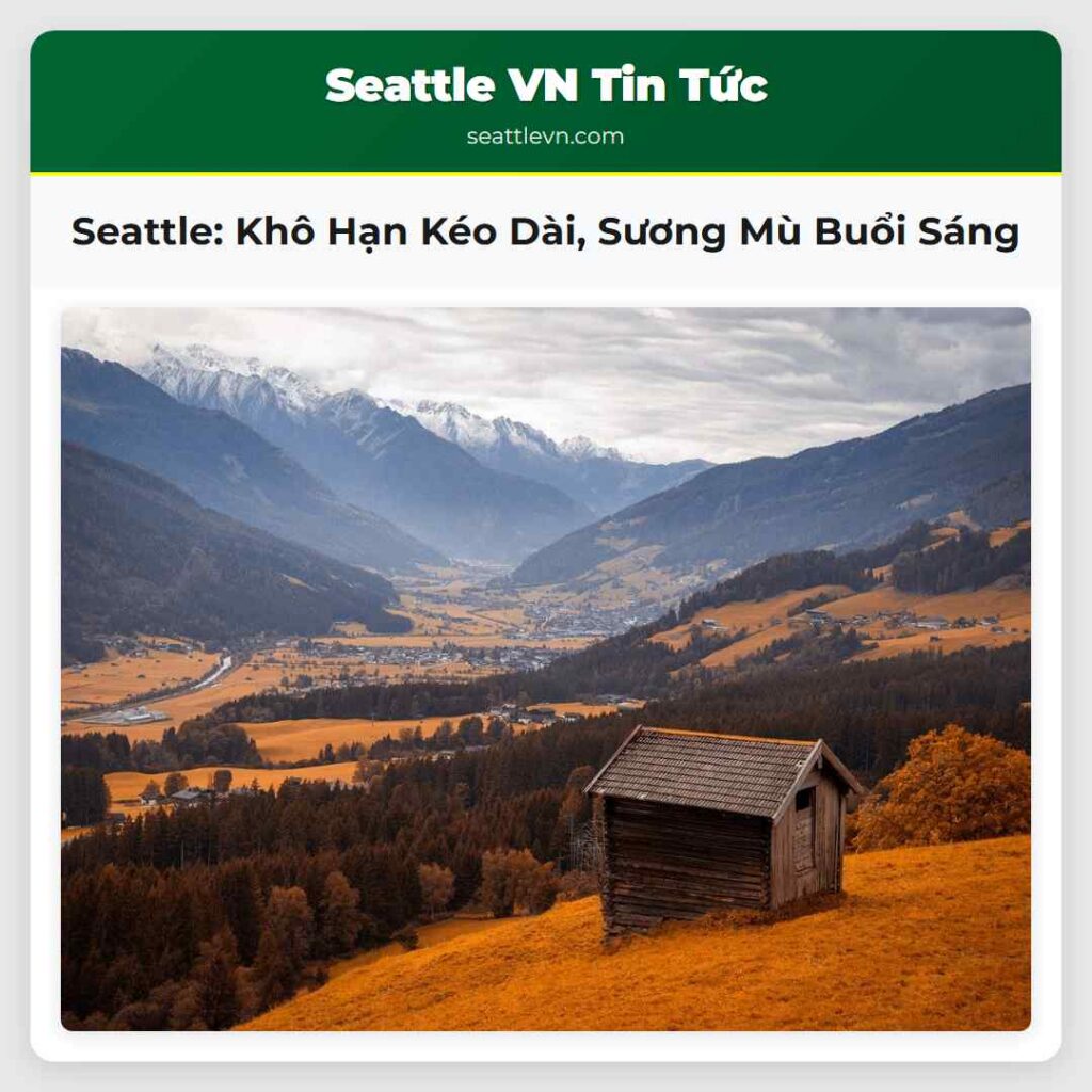 Seattle: Khô Hạn Kéo Dài, Sương Mù Buổi Sáng