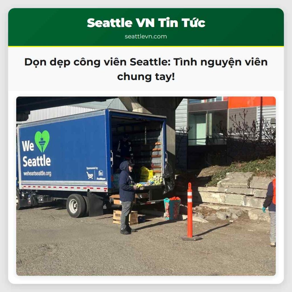 Dọn dẹp công viên Seattle: Tình nguyện viên chung