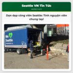 Tình nguyện viên bao gồm cả người từng vô gia cư dọn dẹp công viên ở Seattle nhân Ngày Hội Dịch Vụ MLK