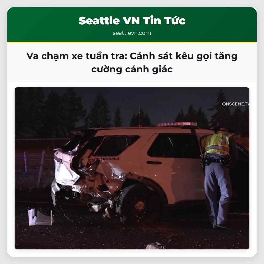 Va chạm xe tuần tra: Cảnh sát kêu gọi tăng cường