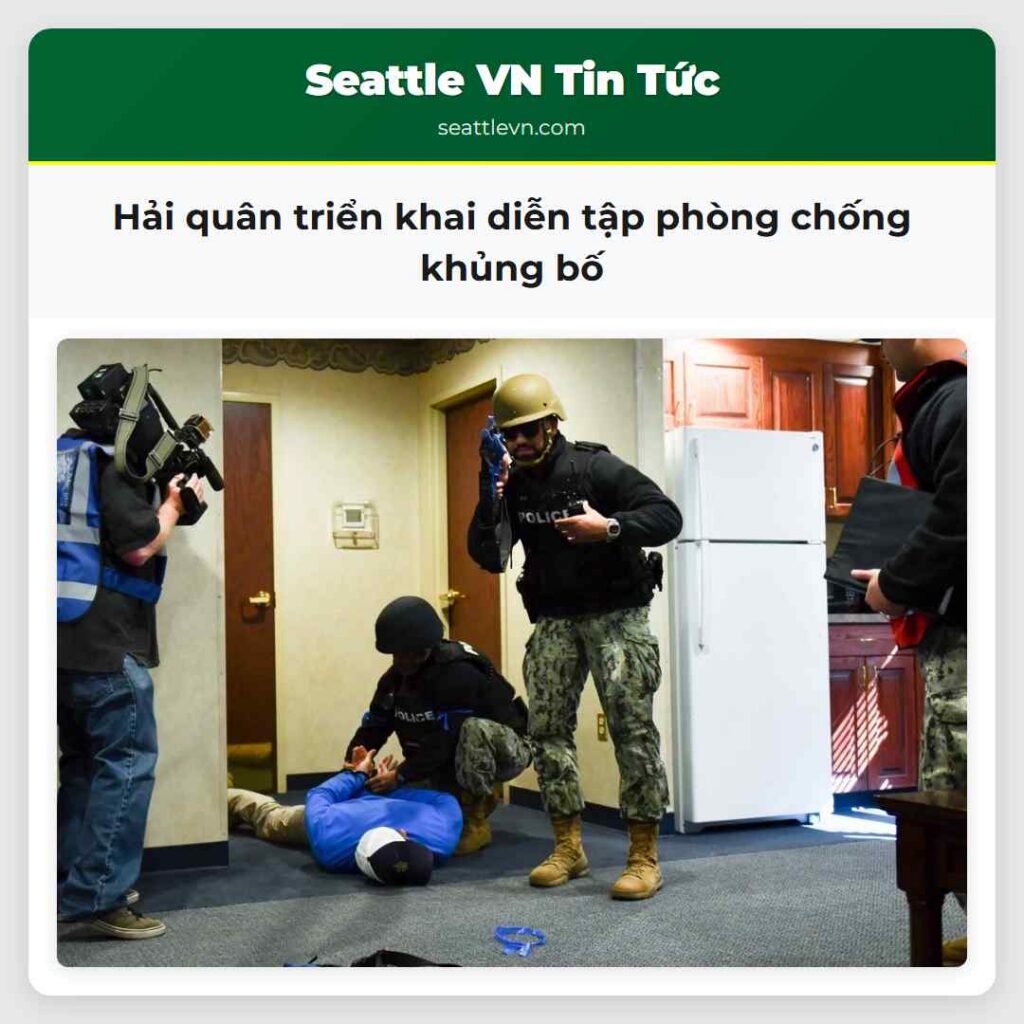 Hải quân triển khai diễn tập phòng chống khủng bố