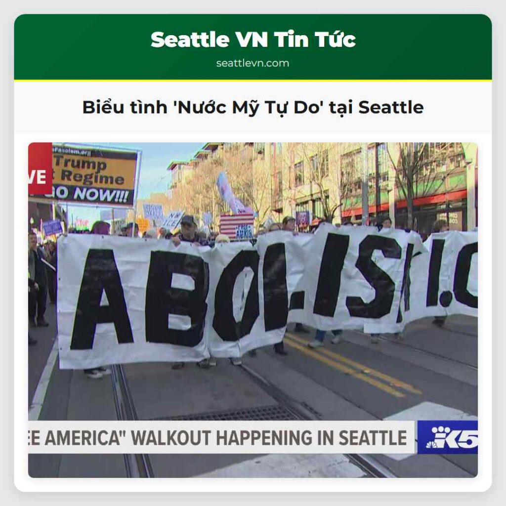 Biểu tình 'Nước Mỹ Tự Do' tại Seattle