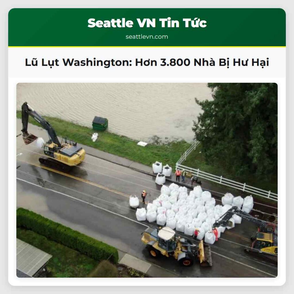 Lũ Lụt Washington: Hơn 3.800 Nhà Bị Hư Hại