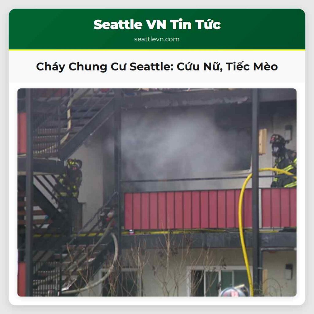 Cháy Chung Cư Seattle: Cứu Nữ, Tiếc Mèo