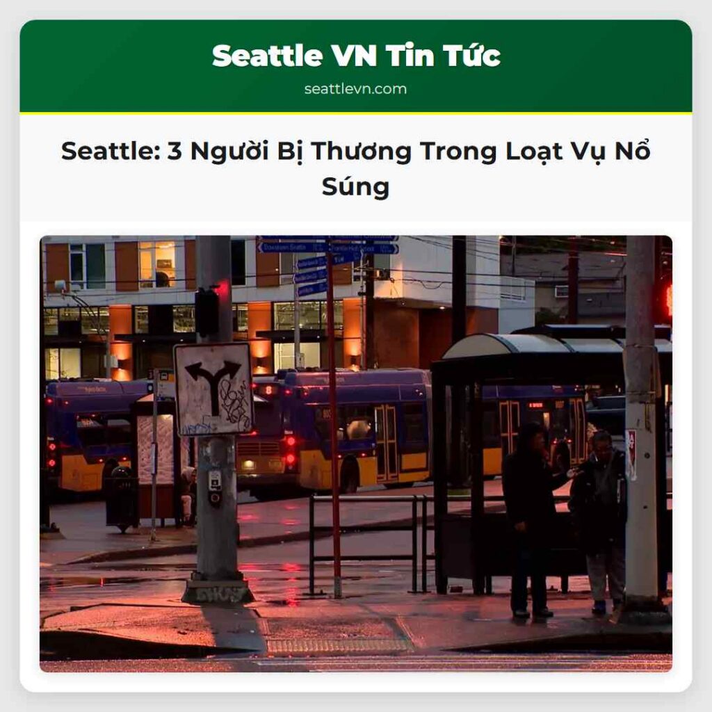 Seattle: 3 Người Bị Thương Trong Loạt Vụ Nổ Súng