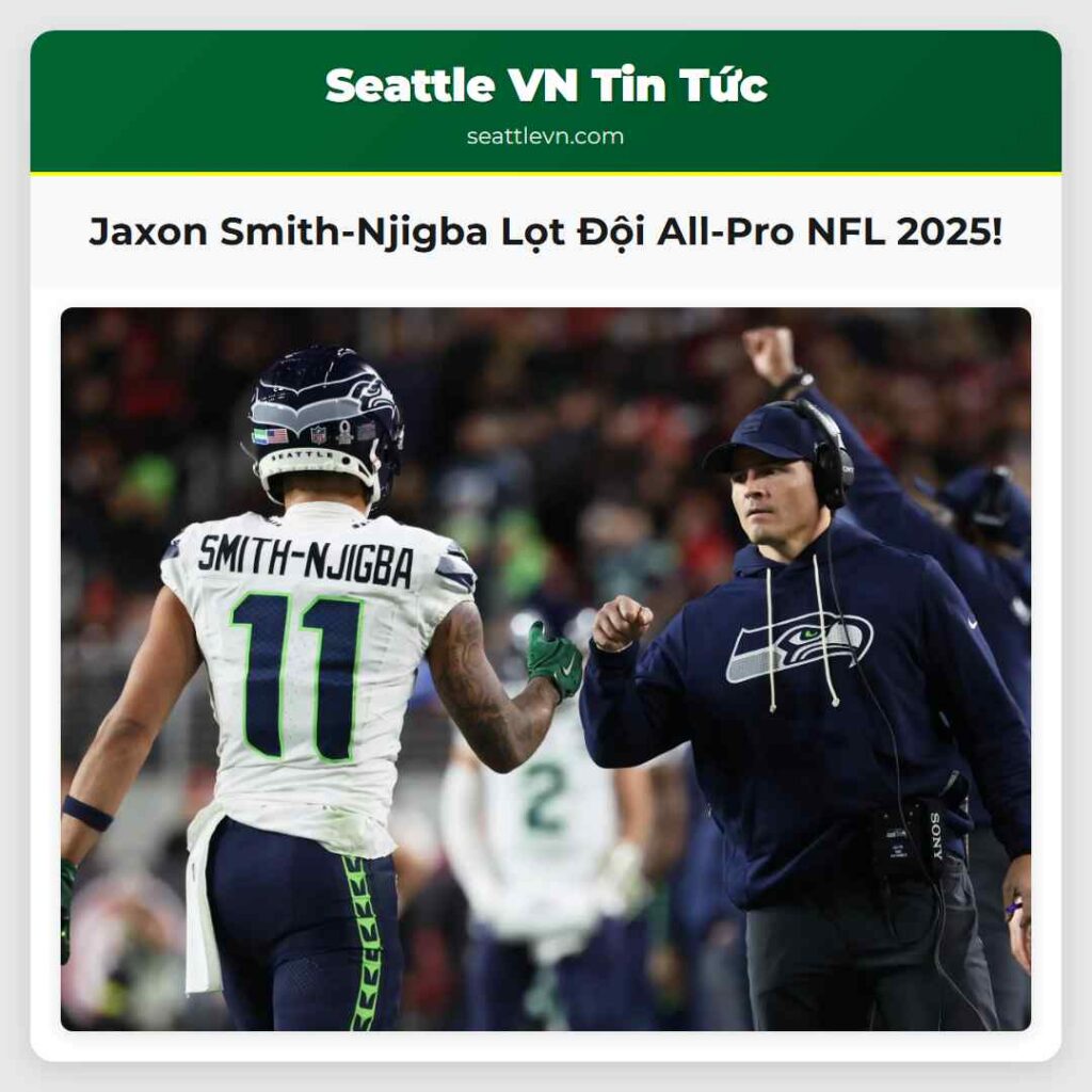 Jaxon Smith-Njigba Lọt Đội All-Pro NFL 2025!