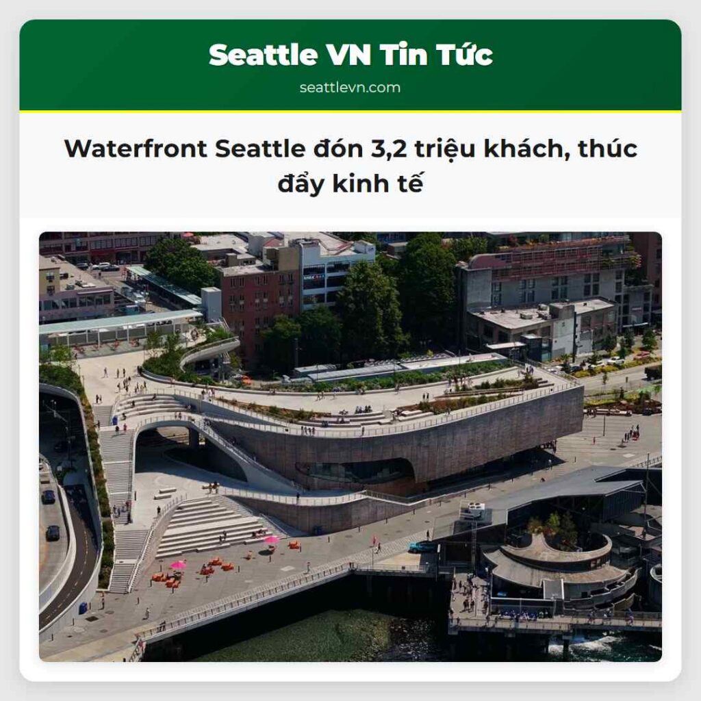 Waterfront Seattle đón 3,2 triệu khách, thúc đẩy