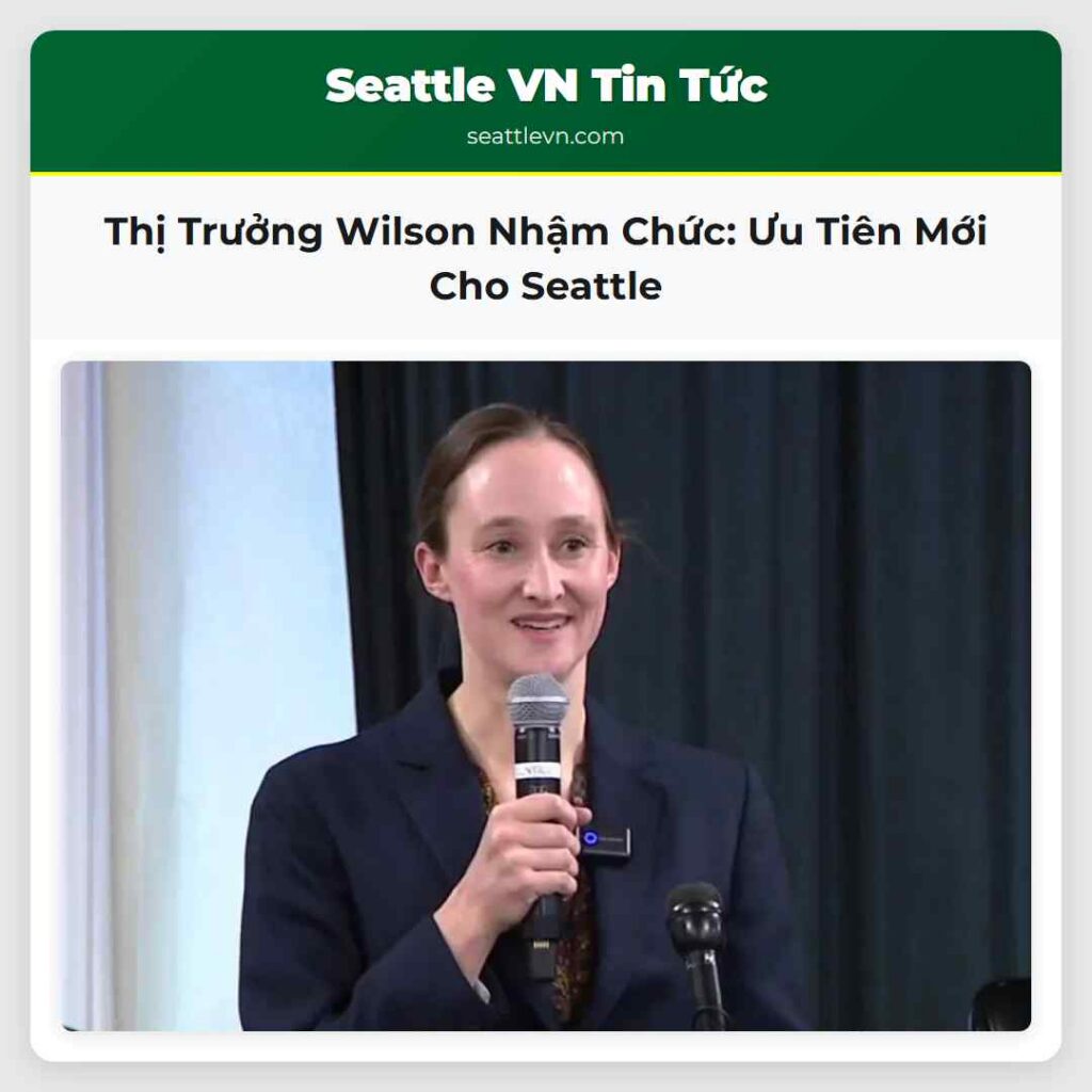 Thị Trưởng Wilson Nhậm Chức: Ưu Tiên Mới Cho