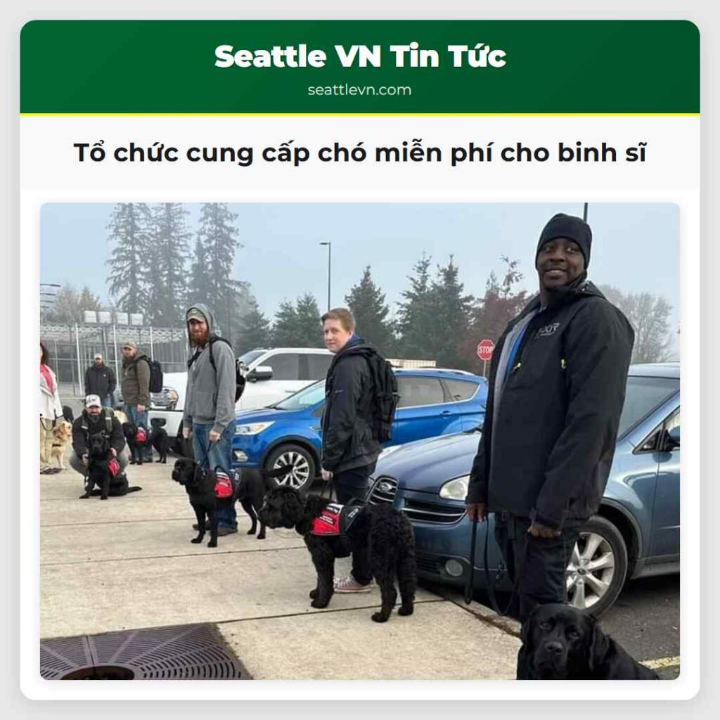 Tổ chức cung cấp chó miễn phí cho binh sĩ