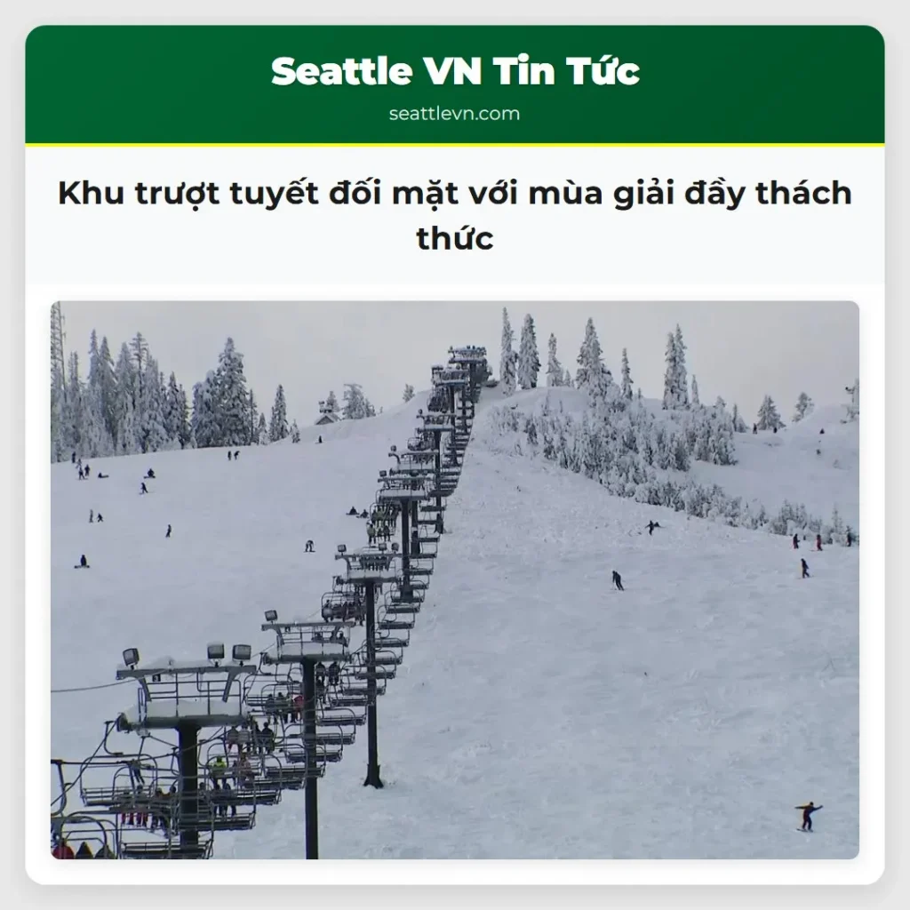 Khu trượt tuyết đối mặt với mùa giải đầy thách