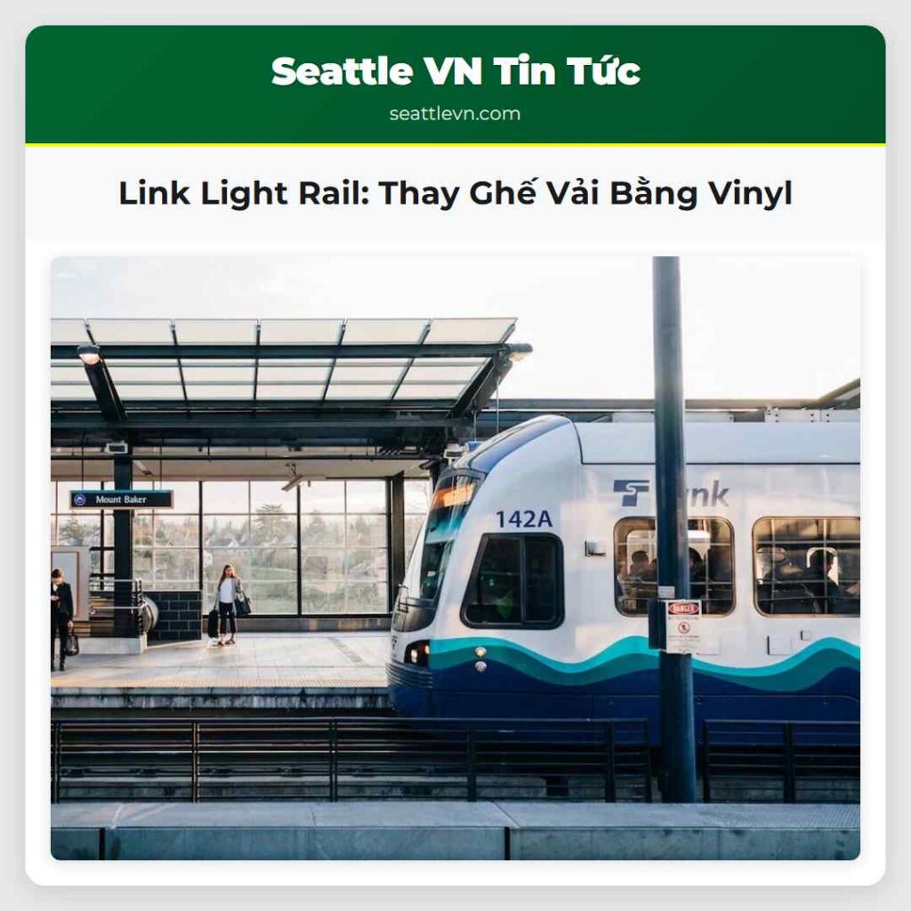 Link Light Rail: Thay Ghế Vải Bằng Vinyl