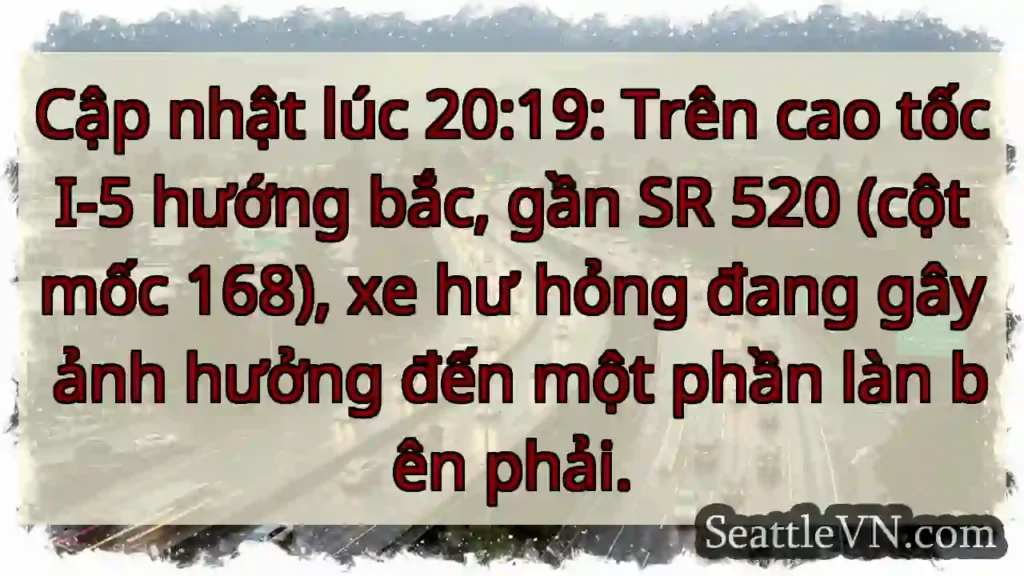 Xe hư hỏng! I-5 hướng Bắc