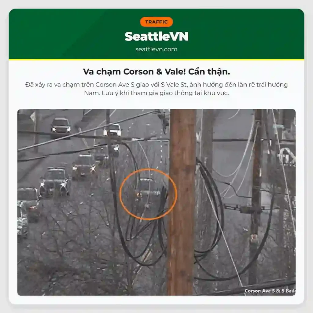 Va chạm Corson & Vale! Cẩn thận.