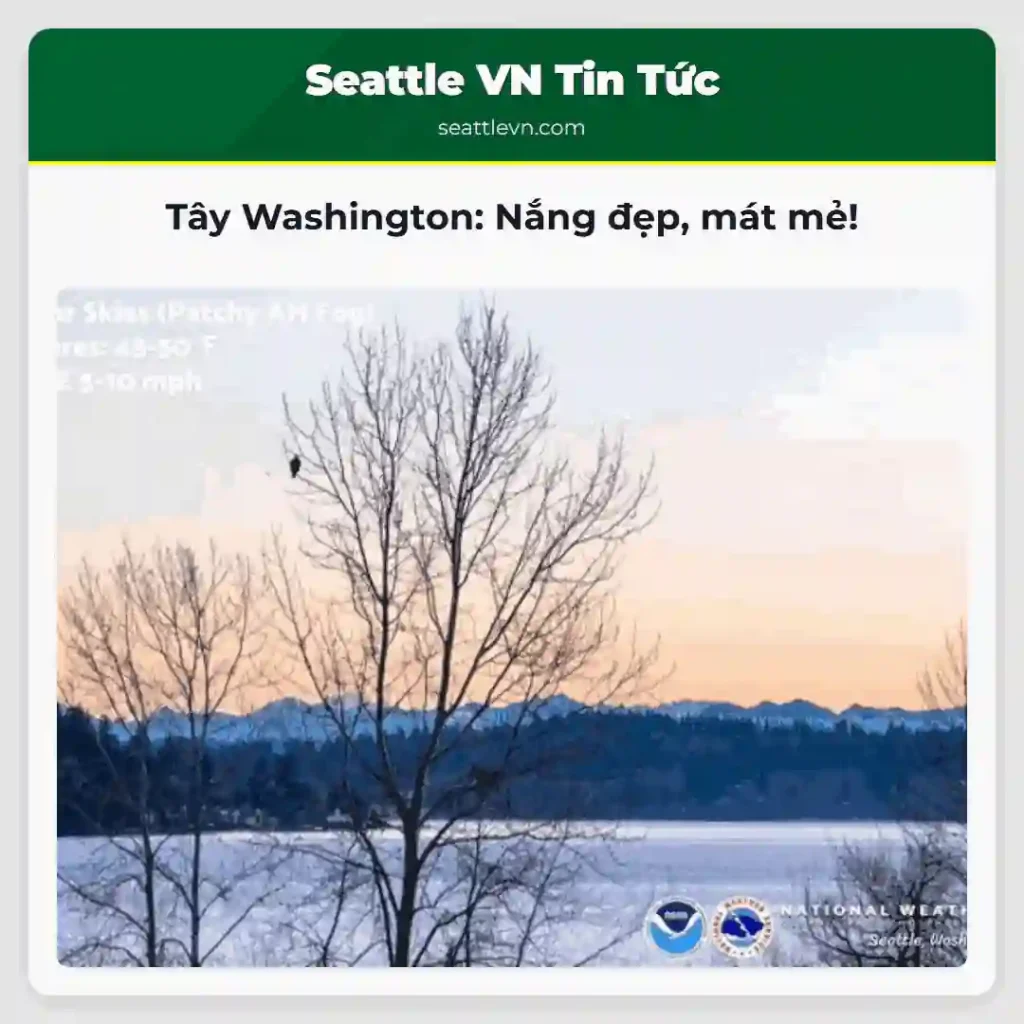 Tây Washington: Nắng đẹp, mát mẻ!