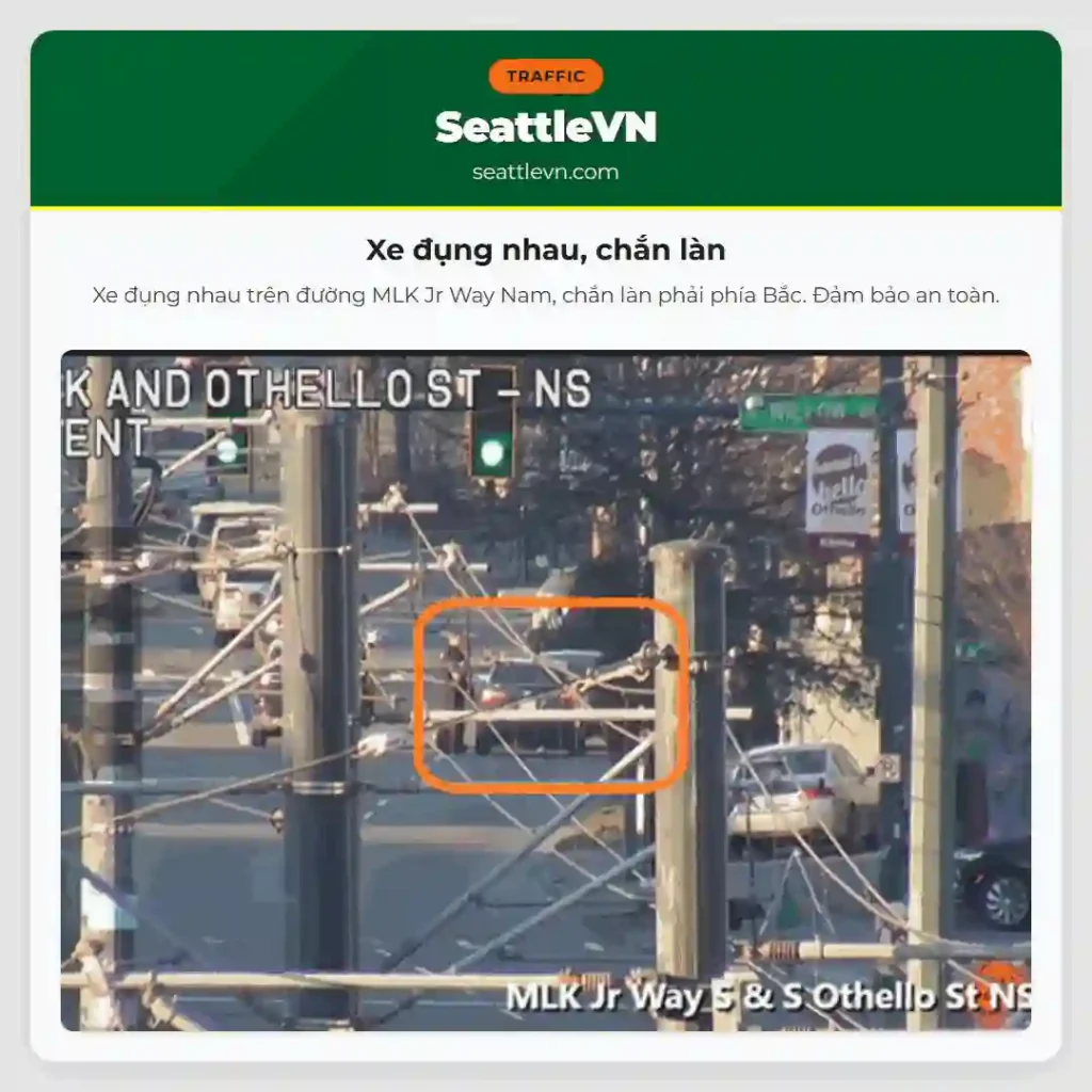 Xe đụng nhau, chắn làn