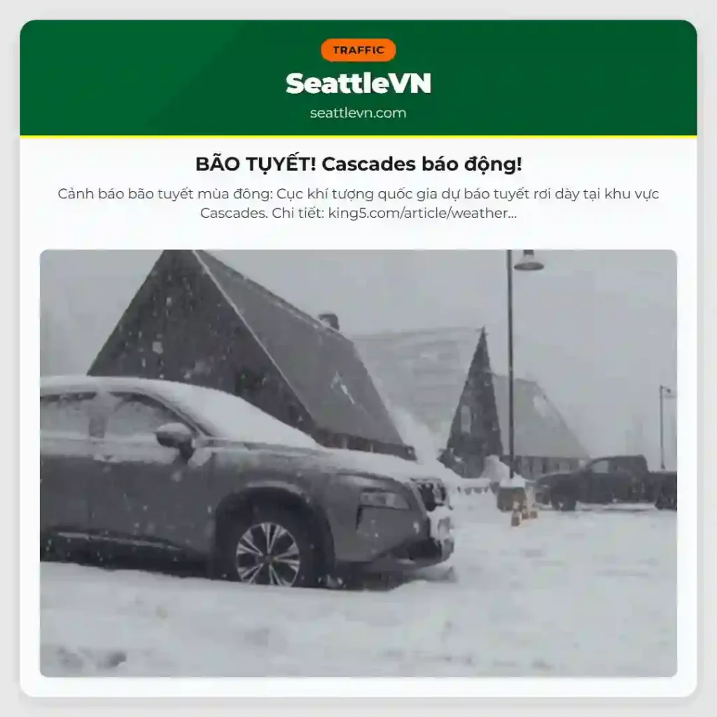BÃO TỤYẾT! Cascades báo động!