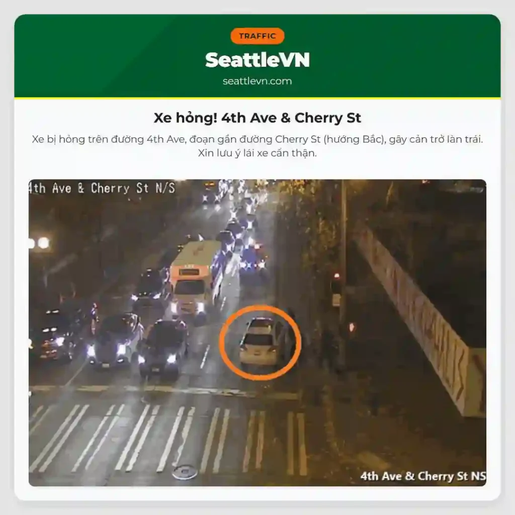 Xe hỏng! 4th Ave & Cherry St