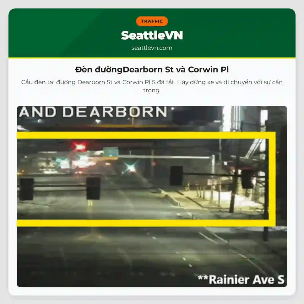 Đèn đườngDearborn St và Corwin Pl