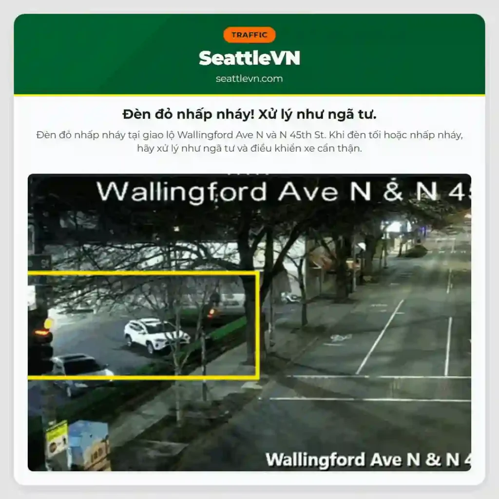 Đèn đỏ nhấp nháy! Xử lý như ngã tư.