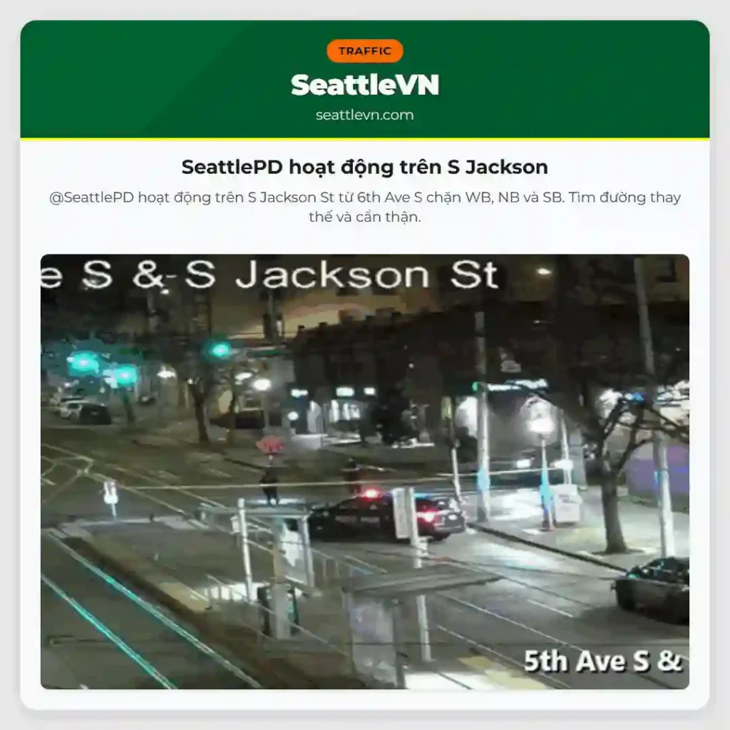 SeattlePD hoạt động trên S Jackson