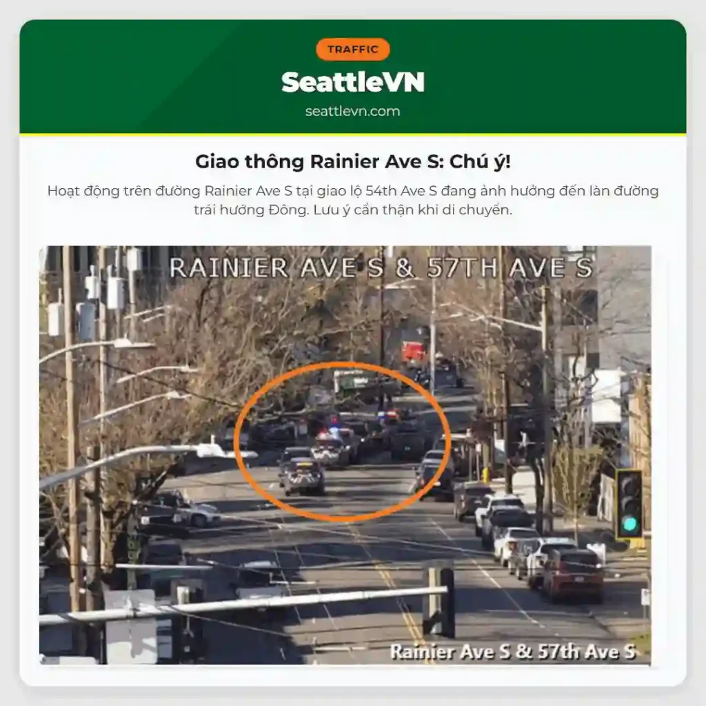 Giao thông Rainier Ave S: Chú ý!