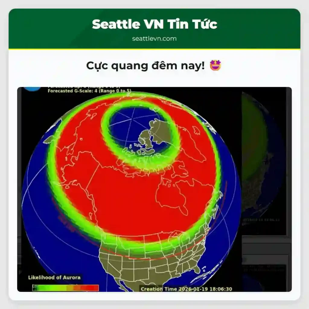 Cực quang đêm nay! 🤩