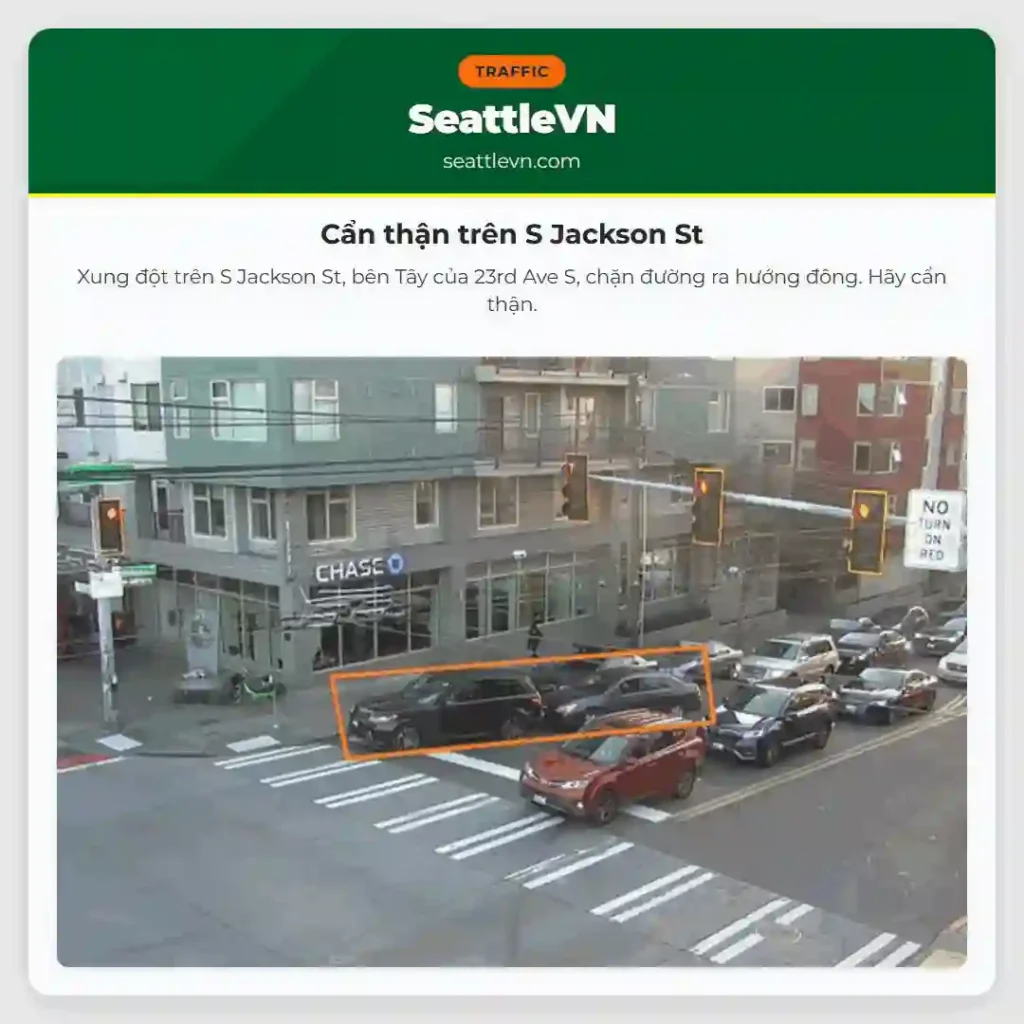 Cẩn thận trên S Jackson St