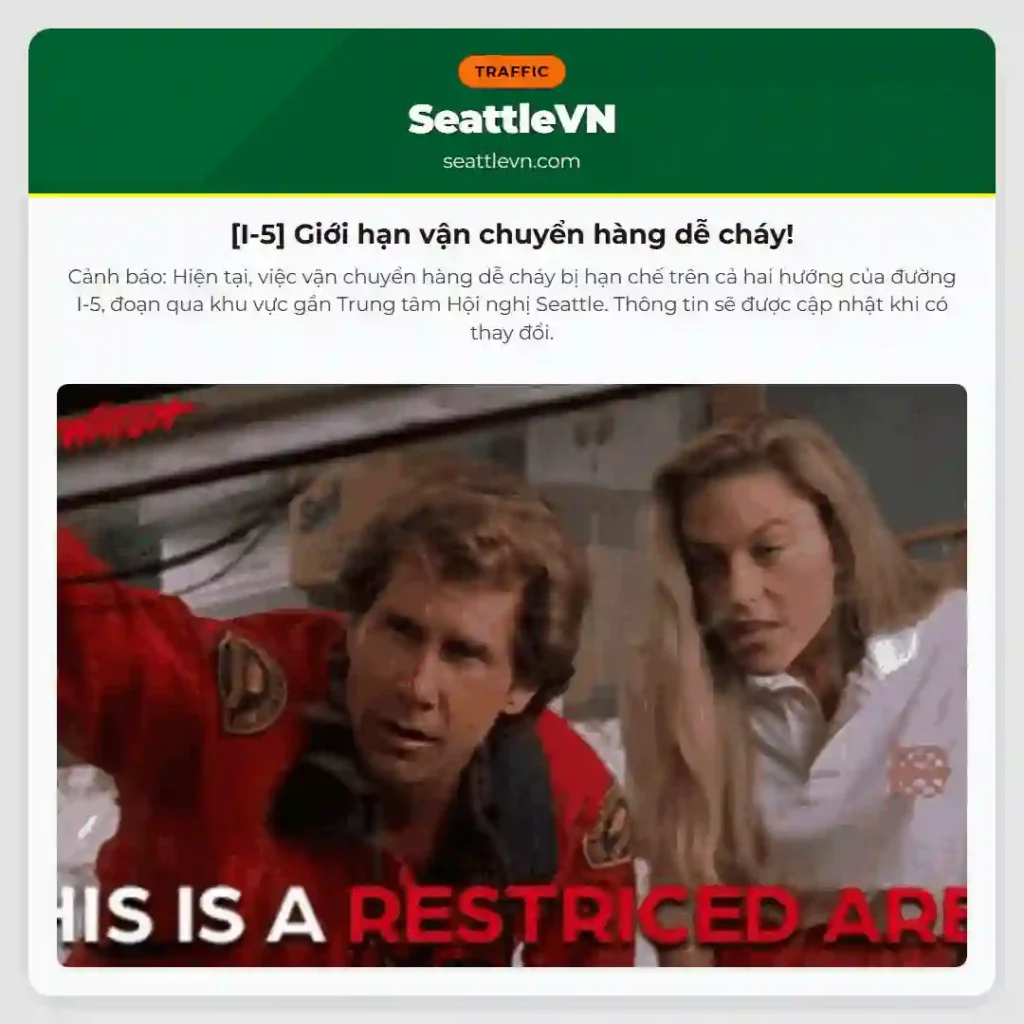 [I-5] Giới hạn vận chuyển hàng dễ cháy!